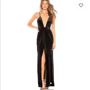 Superdown Aurora deep v maxi dress